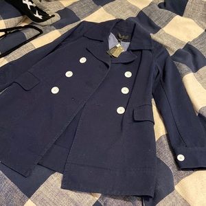 NWT Jcrew canvas peacoat navy blue size 0